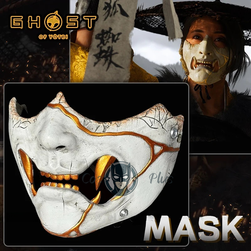 Anime Cosplay Characters - Game Ghost of Yotei Atsu Mask