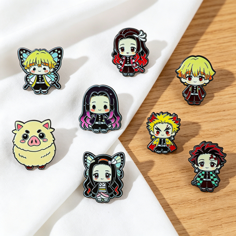 Cosplay Anime Tsunade - 8pcs Demon Slayer Anime Lapel Pins