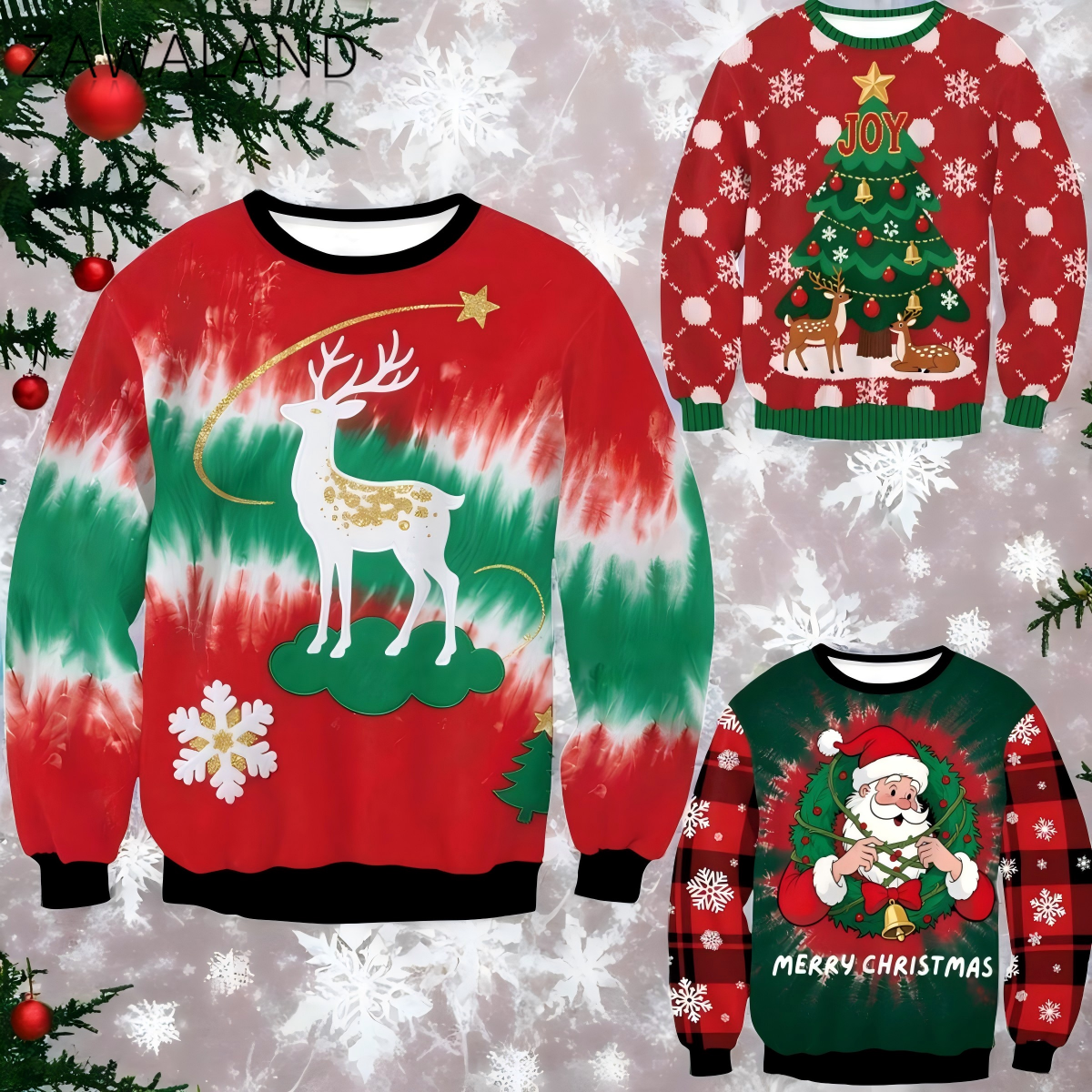 Anime Cosplay For Couples - Ugly Christmas Sweatshirt for Woman Man
