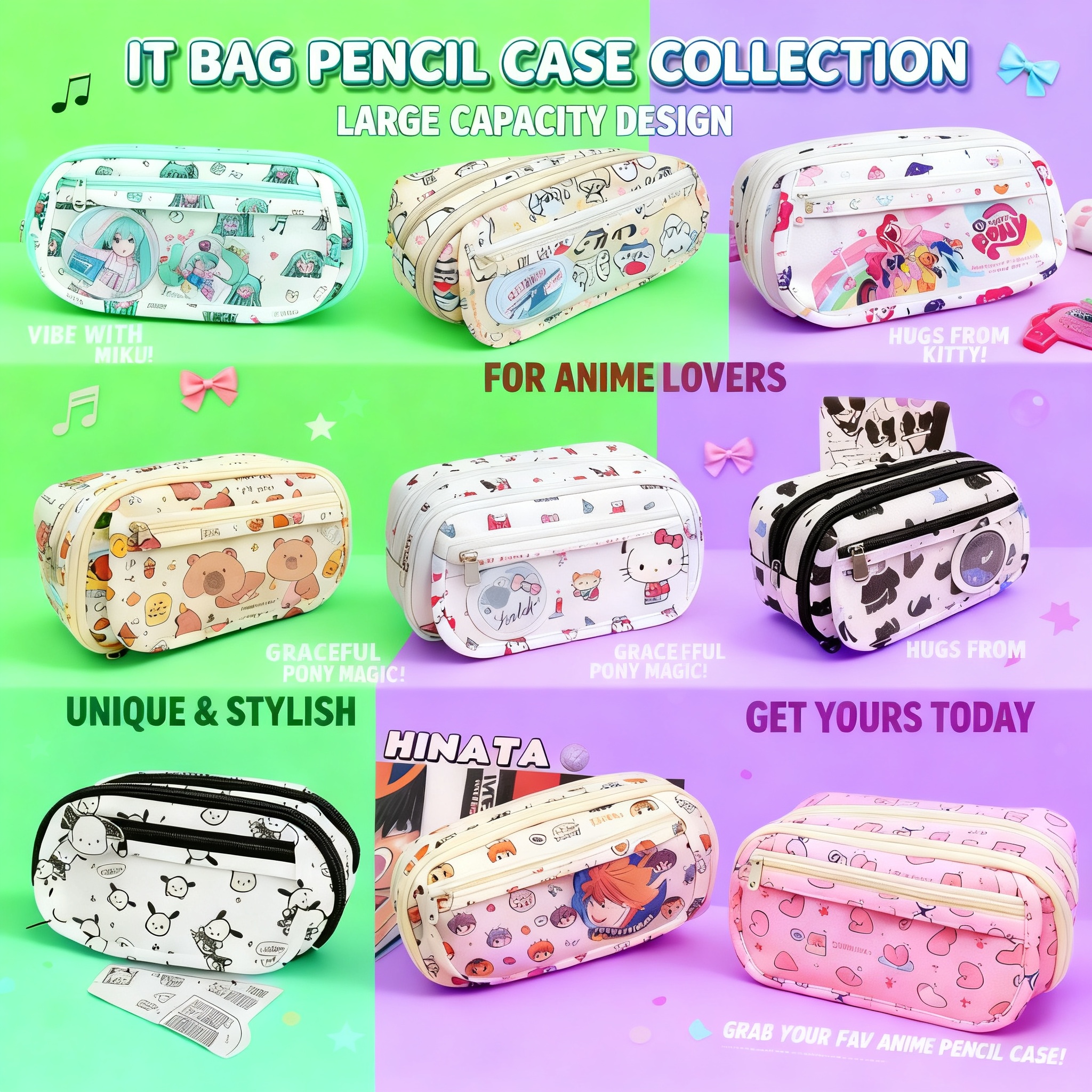 Anime Cosplay Makeup - Hatsune Miku Anime Cosplay Pencil Case