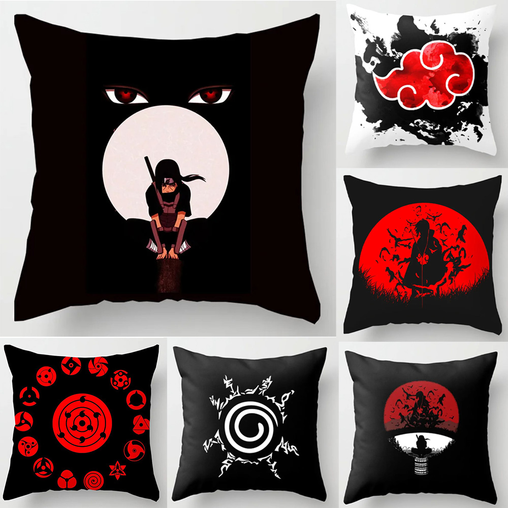 Naruto Headband Metal - Anime Naruto Printed Pillow Case Red