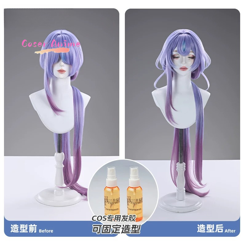 Arknights Jun Cosplay Wig, Bow - đánh giá và giá Anime Cosplay Long Hair