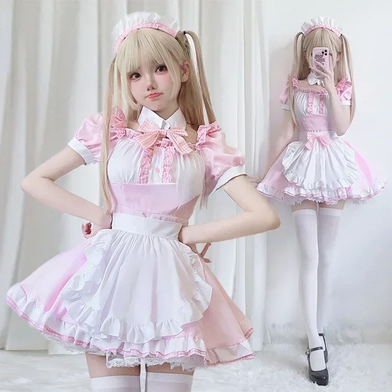 Sweet Cute Cat Lolita Pink Dre - đánh giá và giá Anime Cosplay Maid