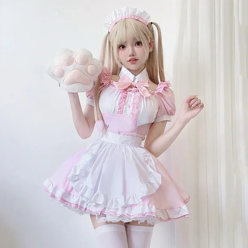 Sweet Cute Cat Lolita Pink Dre - đánh giá và giá Anime Cosplay Maid