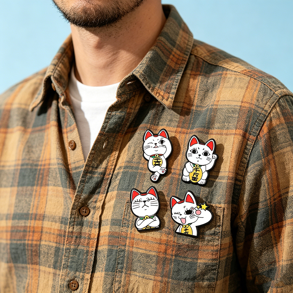 Lucky Cat Enamel Pin Set - 4PC - đánh giá và giá Naruto Headband Metal