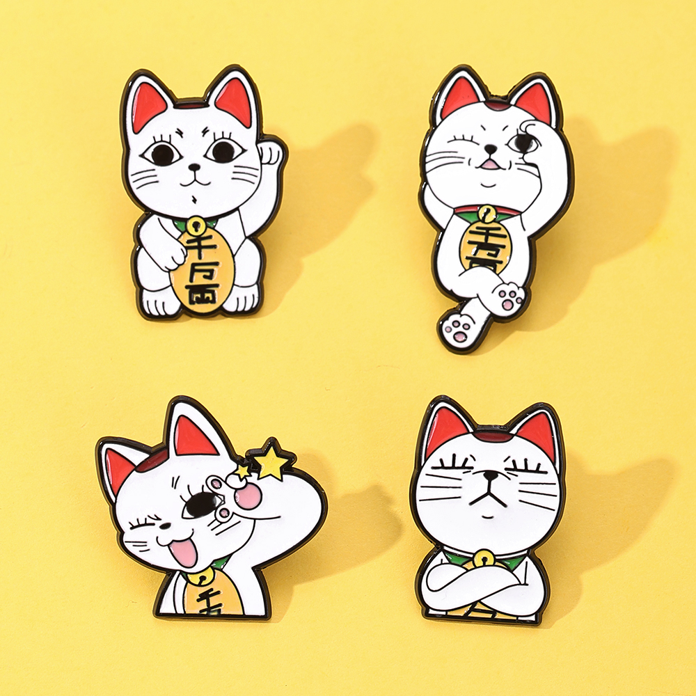 Lucky Cat Enamel Pin Set - 4PC - đánh giá và giá Naruto Headband Metal