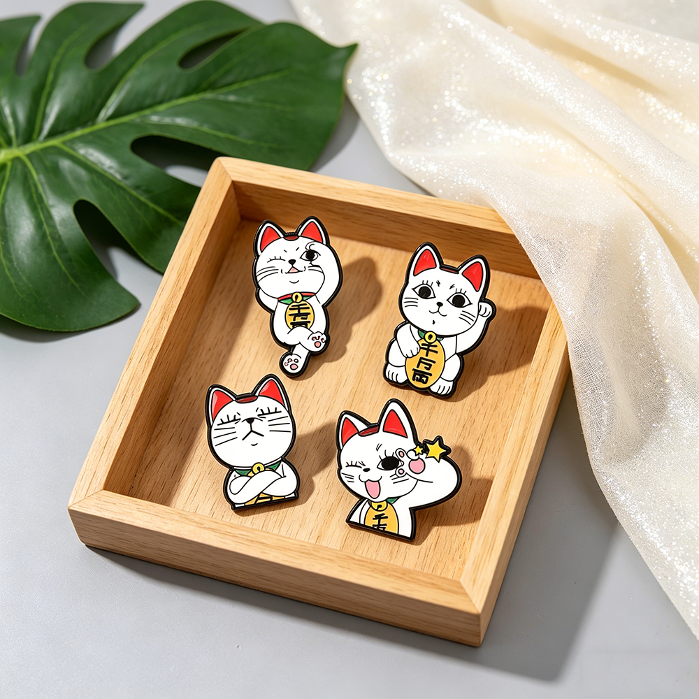 Lucky Cat Enamel Pin Set - 4PC - đánh giá và giá Naruto Headband Metal