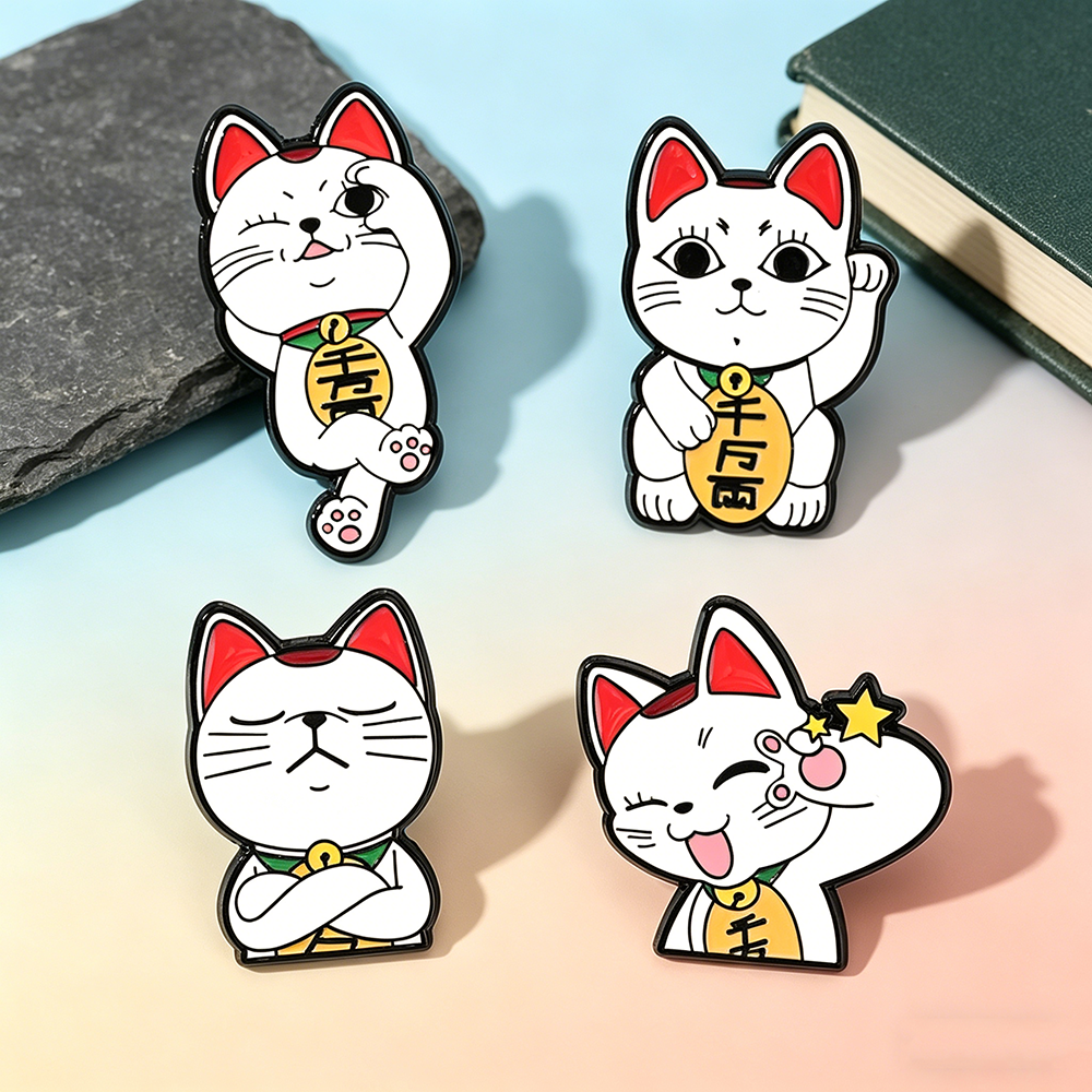 Lucky Cat Enamel Pin Set - 4PC - đánh giá và giá Naruto Headband Metal
