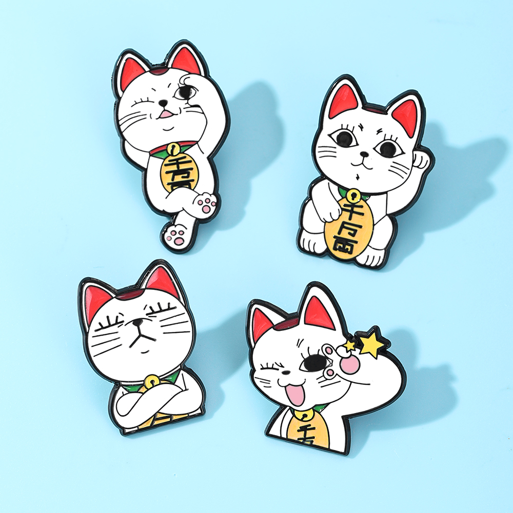Lucky Cat Enamel Pin Set - 4PC - đánh giá và giá Naruto Headband Metal