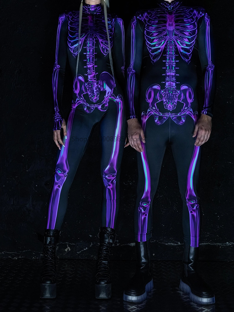 Human Skeleton Skull Zentai Su - đánh giá và giá Anime Cosplay For Couples